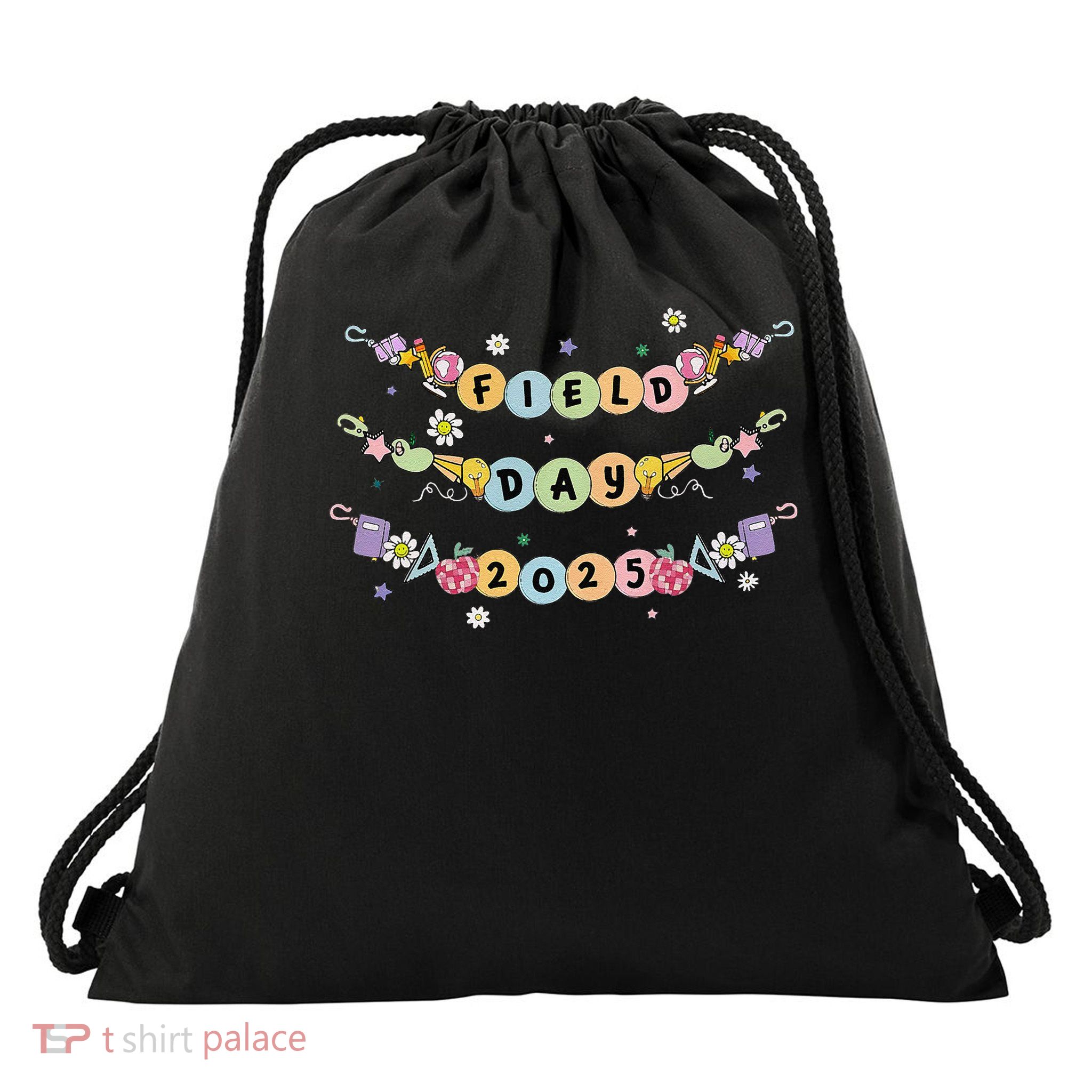 Friendship Bracelet Field Day Let The Games Begin Teacher Drawstring Bag