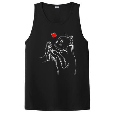 French Bulldog Frenchie Love Dog Mom Women PosiCharge Competitor Tank