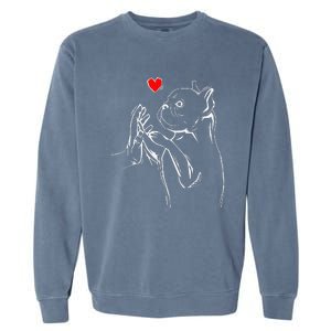 French Bulldog Frenchie Love Dog Mom Women Garment-Dyed Sweatshirt