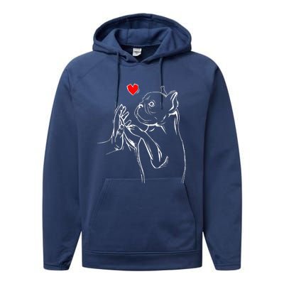 French Bulldog Frenchie Love Dog Mom Women Performance Fleece Hoodie