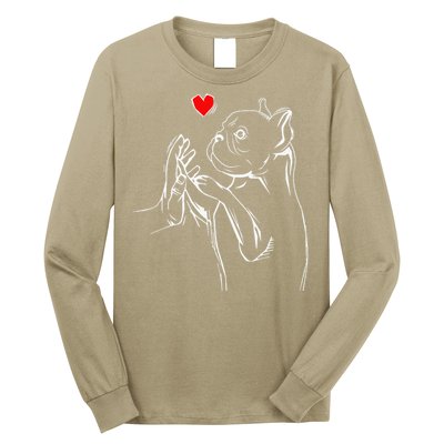 French Bulldog Frenchie Love Dog Mom Women Long Sleeve Shirt