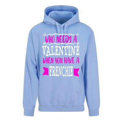 French Bulldog Frenchie Mom Valentines Day Singles Gift Unisex Surf Hoodie