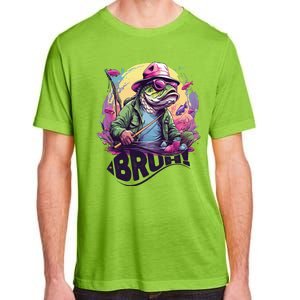 Funny Bass Fishing Bruh Adult ChromaSoft Performance T-Shirt