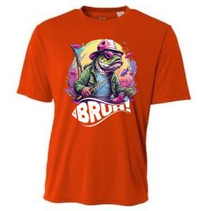 Funny Bass Fishing Bruh Cooling Performance Crew T-Shirt