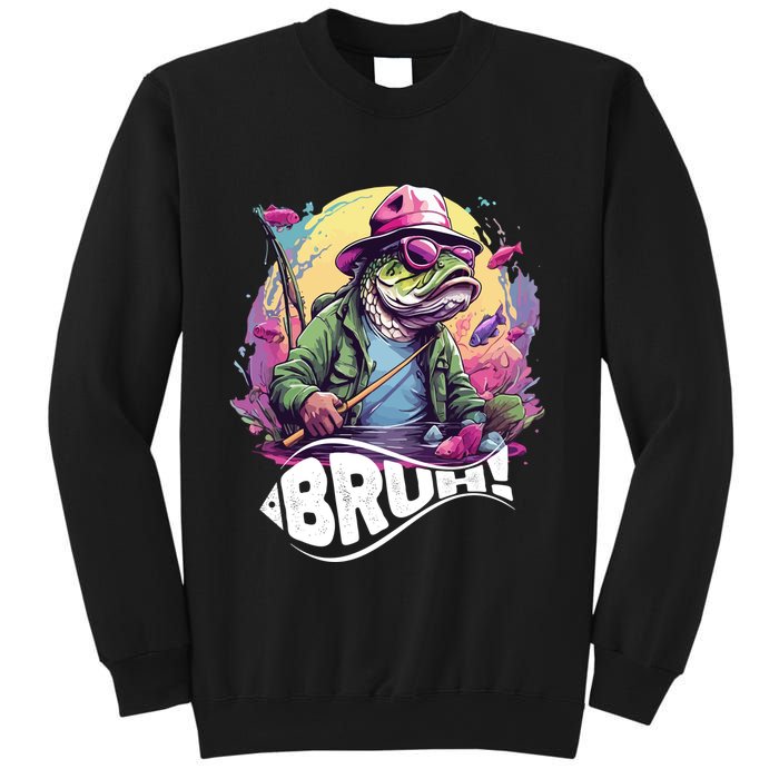 Funny Bass Fishing Bruh Sweatshirt