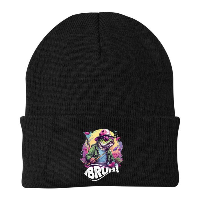 Funny Bass Fishing Bruh Beanie