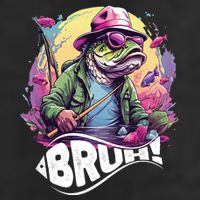 Funny Bass Fishing Bruh Beanie