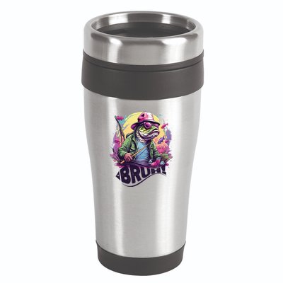Funny Bass Fishing Bruh 16oz Travel Tumbler