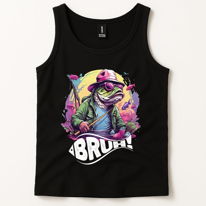 Funny Bass Fishing Bruh Tank Top
