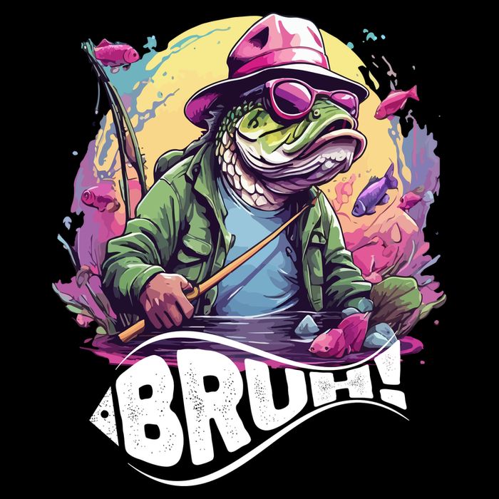Funny Bass Fishing Bruh Tank Top
