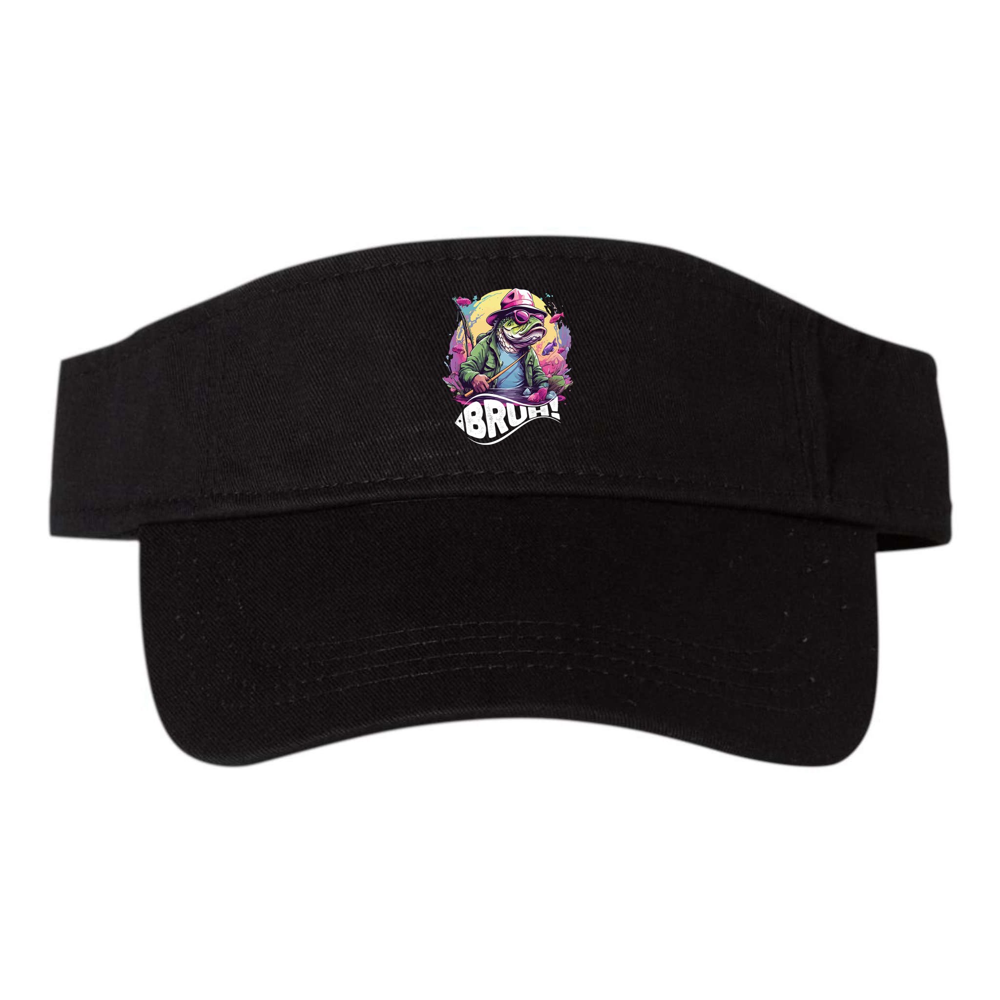 Funny Bass Fishing Bruh Visor