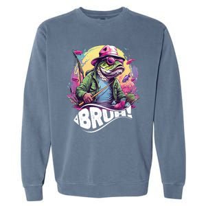 Funny Bass Fishing Bruh Garment-Dyed Sweatshirt