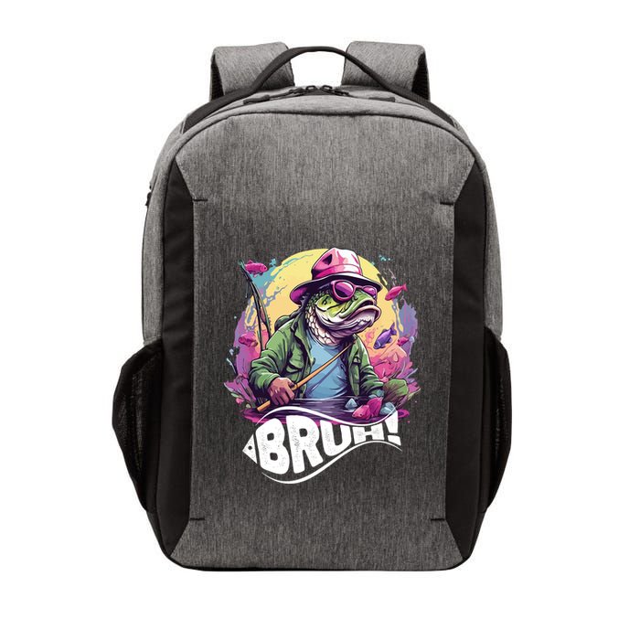 Funny Bass Fishing Bruh Vector Backpack