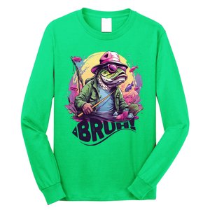 Funny Bass Fishing Bruh Long Sleeve Shirt