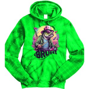 Funny Bass Fishing Bruh Tie Dye Hoodie