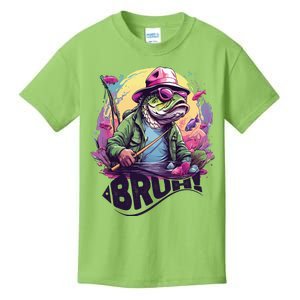 Funny Bass Fishing Bruh Kids T-Shirt