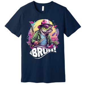 Funny Bass Fishing Bruh Premium T-Shirt