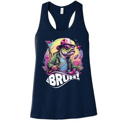 Funny Bass Fishing Bruh Women's Racerback Tank