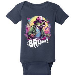 Funny Bass Fishing Bruh Baby Bodysuit