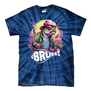 Funny Bass Fishing Bruh Tie-Dye T-Shirt