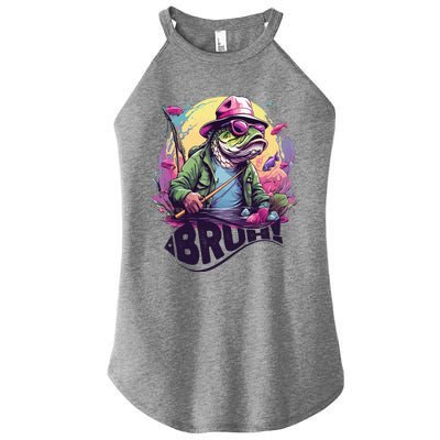 Funny Bass Fishing Bruh Women's Perfect Tri Rocker Tank