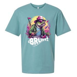 Funny Bass Fishing Bruh Sueded Cloud Jersey T-Shirt