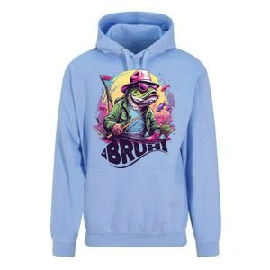 Funny Bass Fishing Bruh Unisex Surf Hoodie