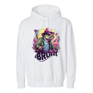 Funny Bass Fishing Bruh Garment-Dyed Fleece Hoodie