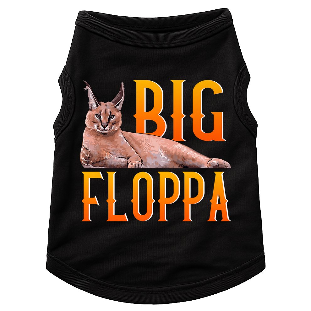 Funny Big Floppa Meme Cat Doggie Tank