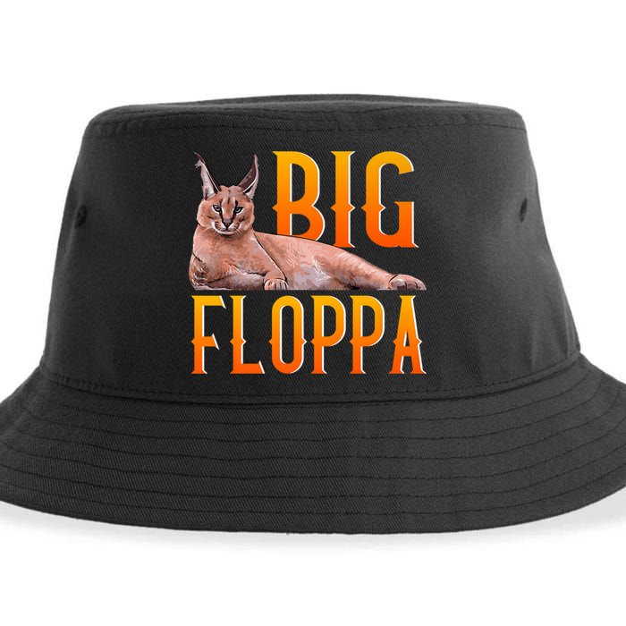 Funny Big Floppa Meme Cat Sustainable Bucket Hat