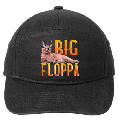 Funny Big Floppa Meme Cat 7-Panel Snapback Hat
