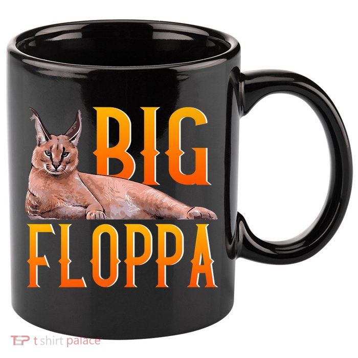 Funny Big Floppa Meme Cat 11oz C Handle Ceramic Mug
