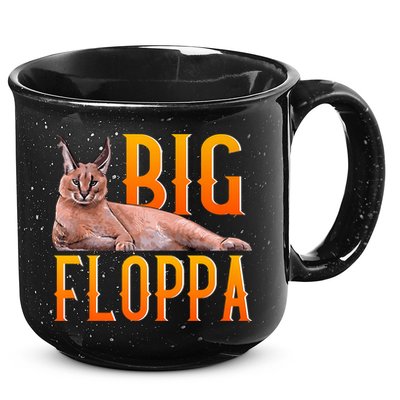 Funny Big Floppa Meme Cat 15oz Campfire Ceramic Mug