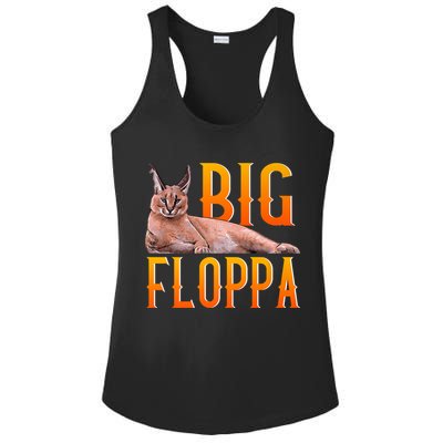 Funny Big Floppa Meme Cat Ladies PosiCharge Competitor Racerback Tank