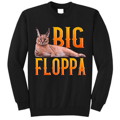 Funny Big Floppa Meme Cat Tall Sweatshirt