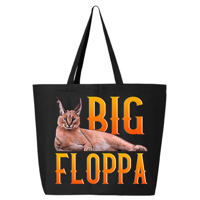 Funny Big Floppa Meme Cat 25L Jumbo Tote