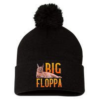 Funny Big Floppa Meme Cat Pom Pom 12in Knit Beanie