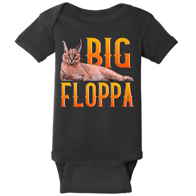 Funny Big Floppa Meme Cat Baby Bodysuit