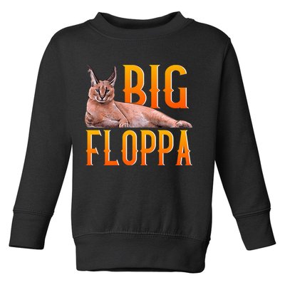 Funny Big Floppa Meme Cat Toddler Sweatshirt