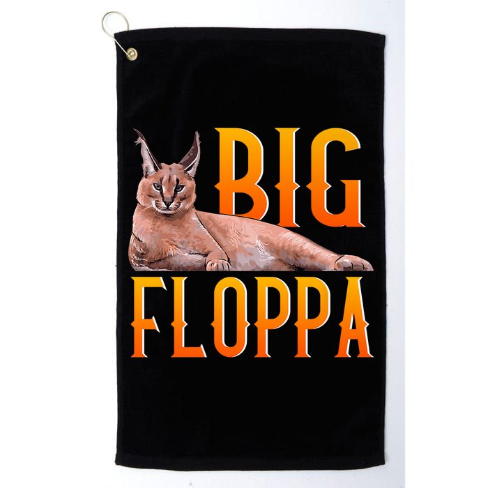 Funny Big Floppa Meme Cat Golf Towel