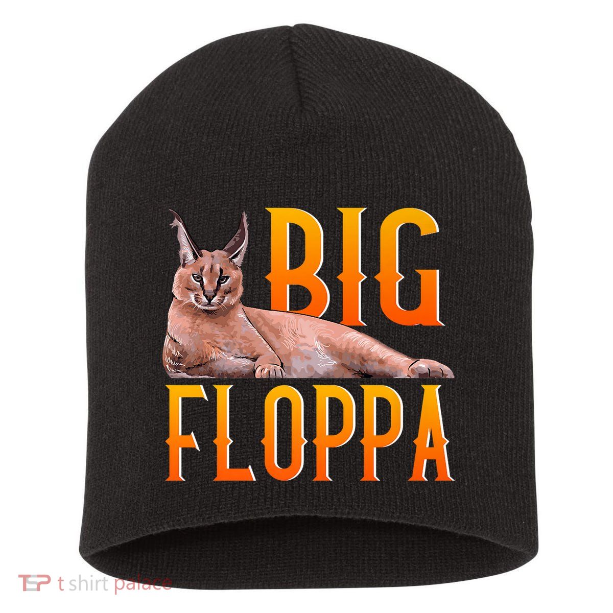 Funny Big Floppa Meme Cat Short Acrylic Beanie