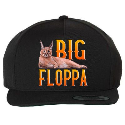 Funny Big Floppa Meme Cat Wool Snapback Cap