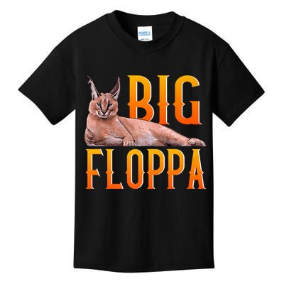 Funny Big Floppa Meme Cat Kids T-Shirt