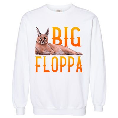 Funny Big Floppa Meme Cat Garment-Dyed Sweatshirt