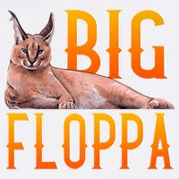 Funny Big Floppa Meme Cat Garment-Dyed Sweatshirt
