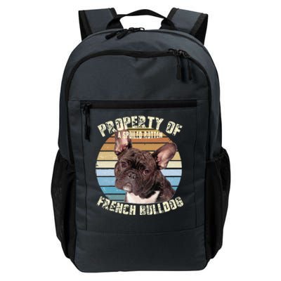 French Bulldog Frenchie Brindle Owner Lover Retro Vintage Cute Dog Daily Commute Backpack