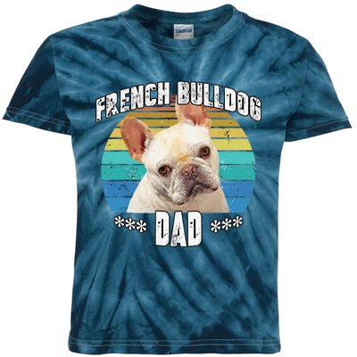 French Bulldog Frenchie Fawn Dad Daddy Fathers Day Gift Cute Dog Kids Tie-Dye T-Shirt