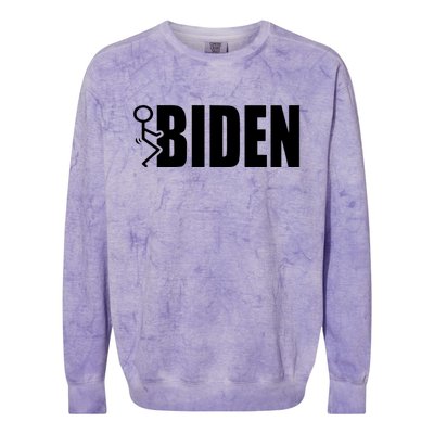 Fuck Biden Colorblast Crewneck Sweatshirt