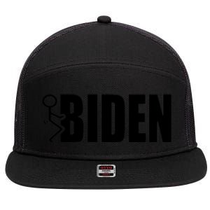 Fuck Biden 7 Panel Mesh Trucker Snapback Hat