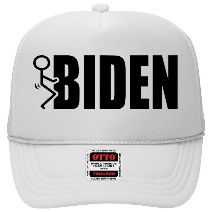 Fuck Biden High Crown Mesh Back Trucker Hat